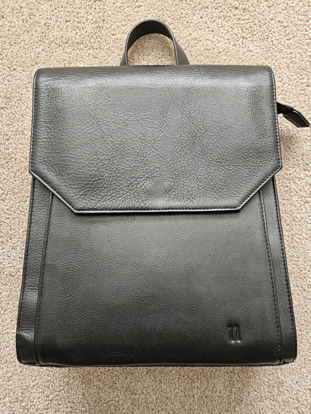 Black Leather Purse / Backpack